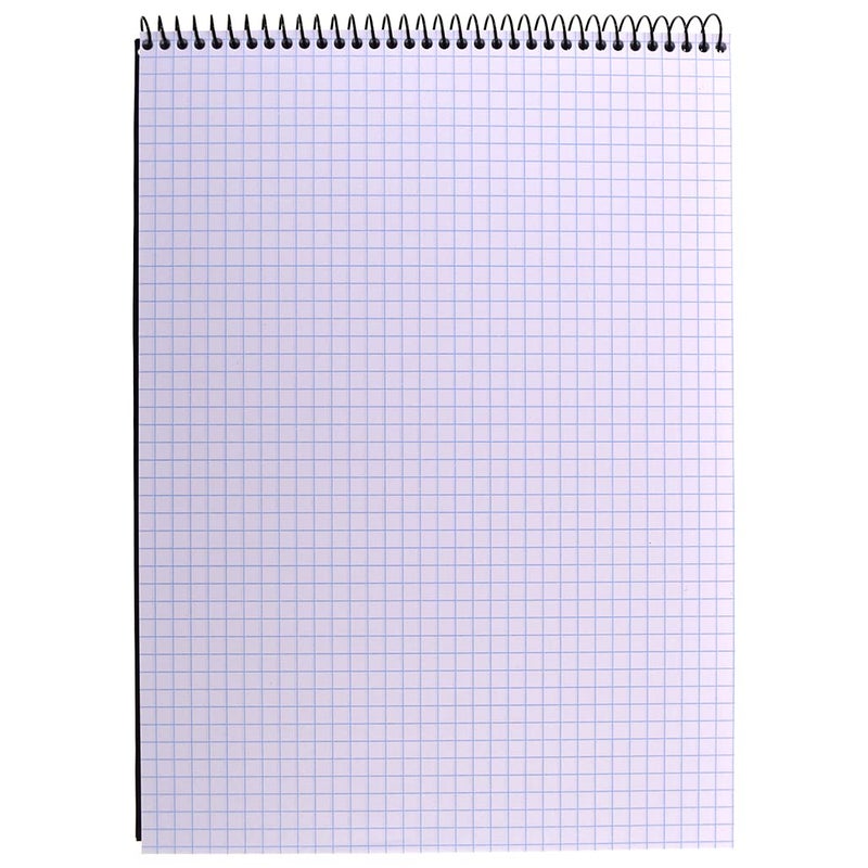 توب فلايت دفتر رسم سلكي علوي من سيلفر بوينت، ظهر سميك، مسطرة مربعة، 8.5 × 11.75 بوصة، 70 ورقة، غطاء واقٍ، أزرق/أسود (51070) - Image 3